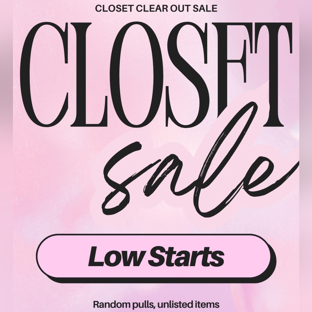 Closet Clear Out Sale
